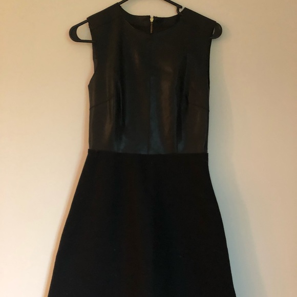 Zara Dresses & Skirts - SALE!!! Zara faux leather and felt dress